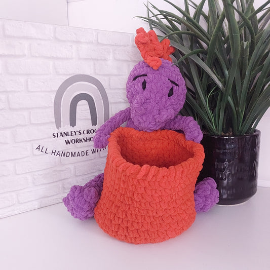 Crocheted Dragon Basket Buddie